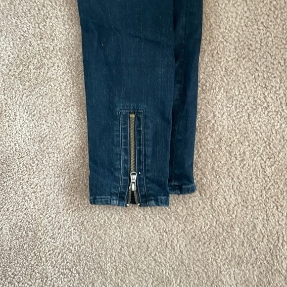 Hudson Black Jeans Chimera Zipper Skinny Mid Rise Stretchy  Moto Streetwear - Picture 3 of 3